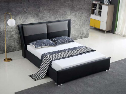 מיטה זוגית דגם בריטני שחור אפור