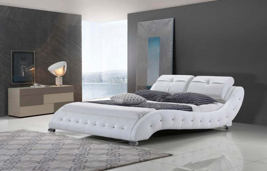 מיטה זוגית דגם קליאו לבן