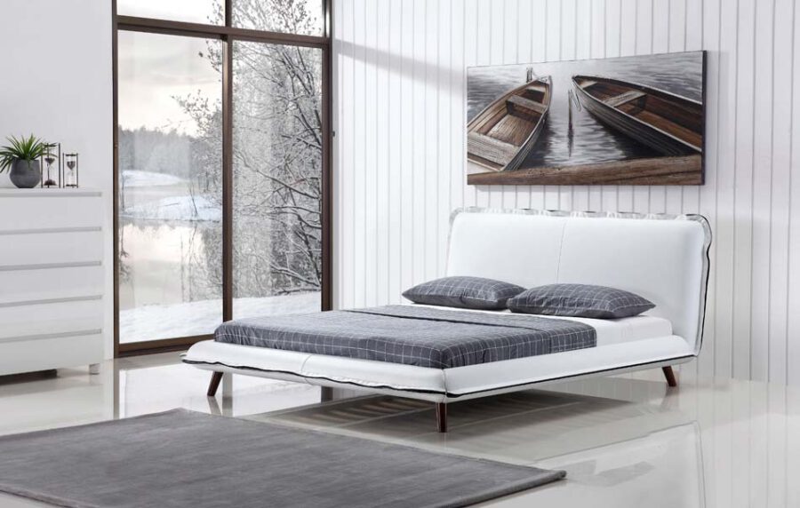 מיטה זוגית דגם קלודין לבן