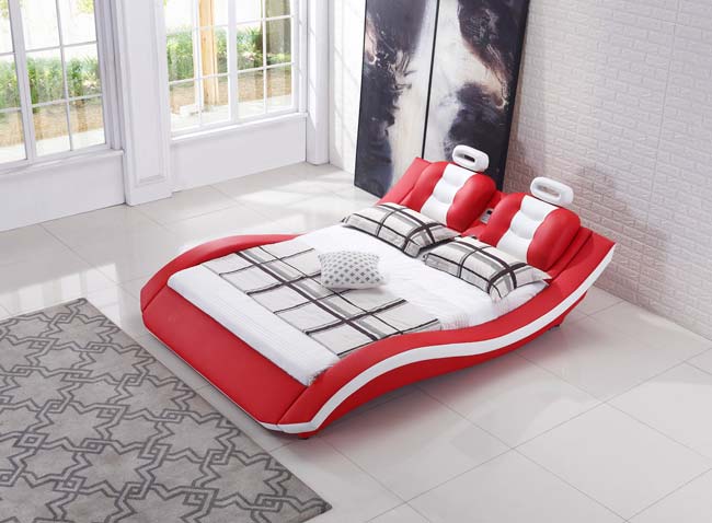 מיטה זוגית דגם לאון אדום