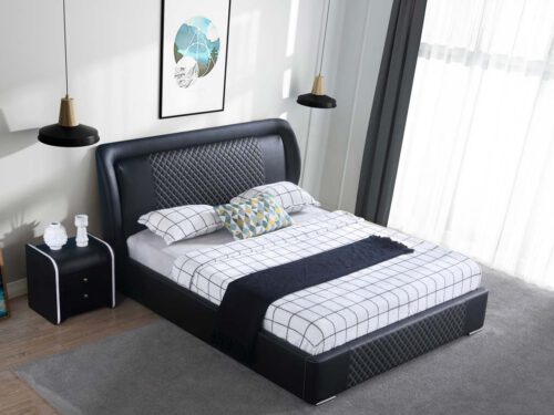 מיטה זוגית דגם מילאן שחור