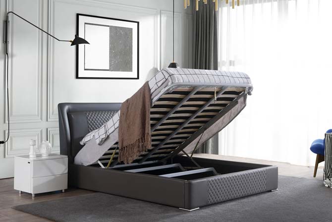 מיטה זוגית דגם מילאן אפור