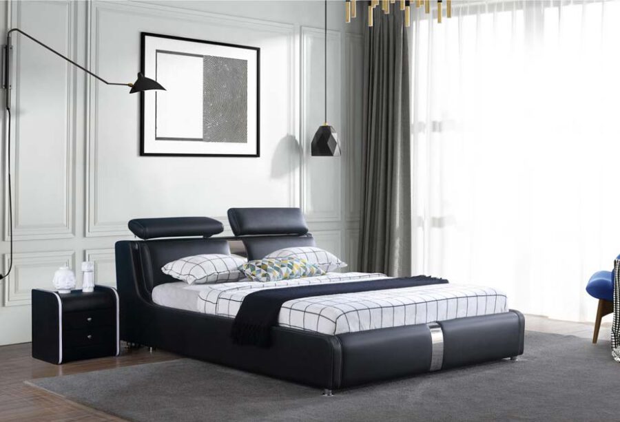 מיטה זוגית דגם סילבר שחור
