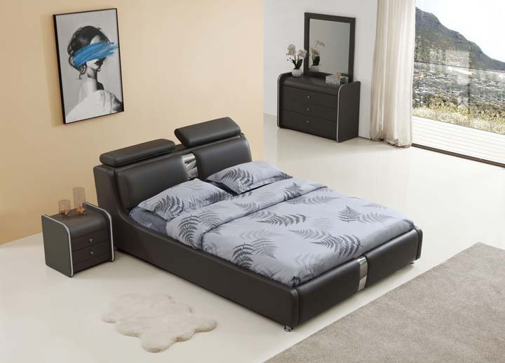 מיטה זוגית דגם סילבר אפור