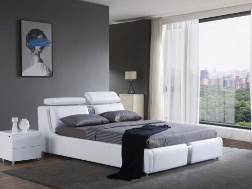 מיטה זוגית דגם סילבר לבן