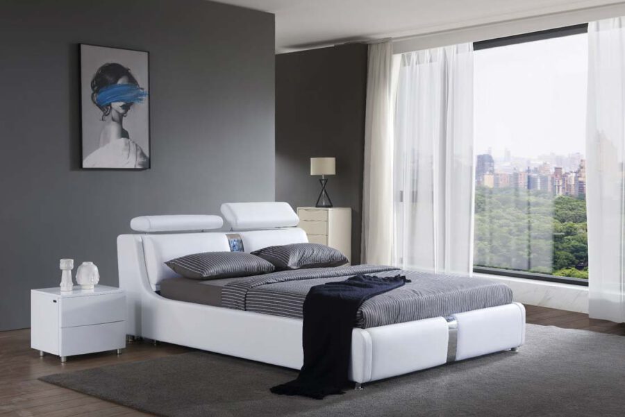 מיטה זוגית דגם סילבר לבן
