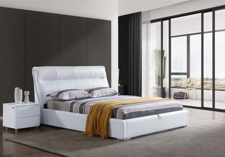 מיטה זוגית דגם סול לבן