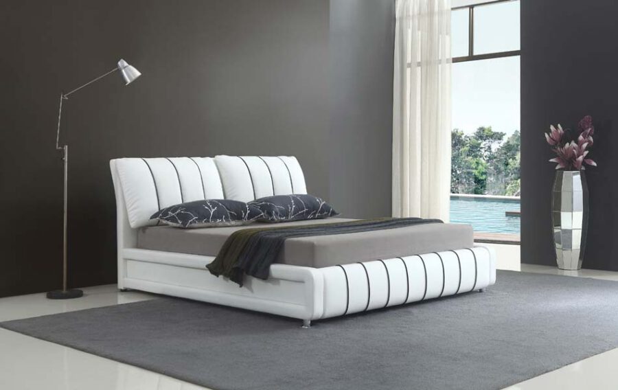 מיטה זוגית דגם טיפאני לבן