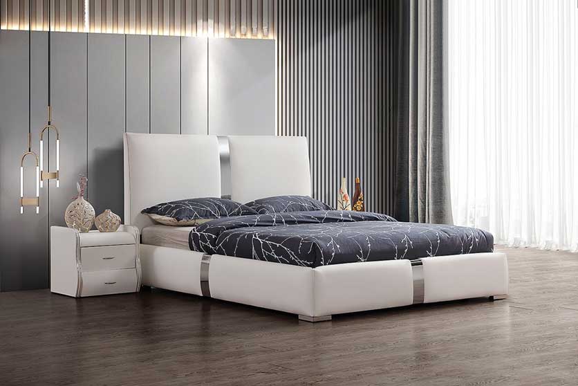 מיטה זוגית דגם דונה לבן