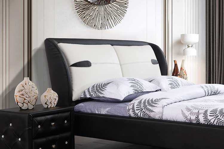 מיטה זוגית דגם דיווה שחור ללא ארגז מצעים