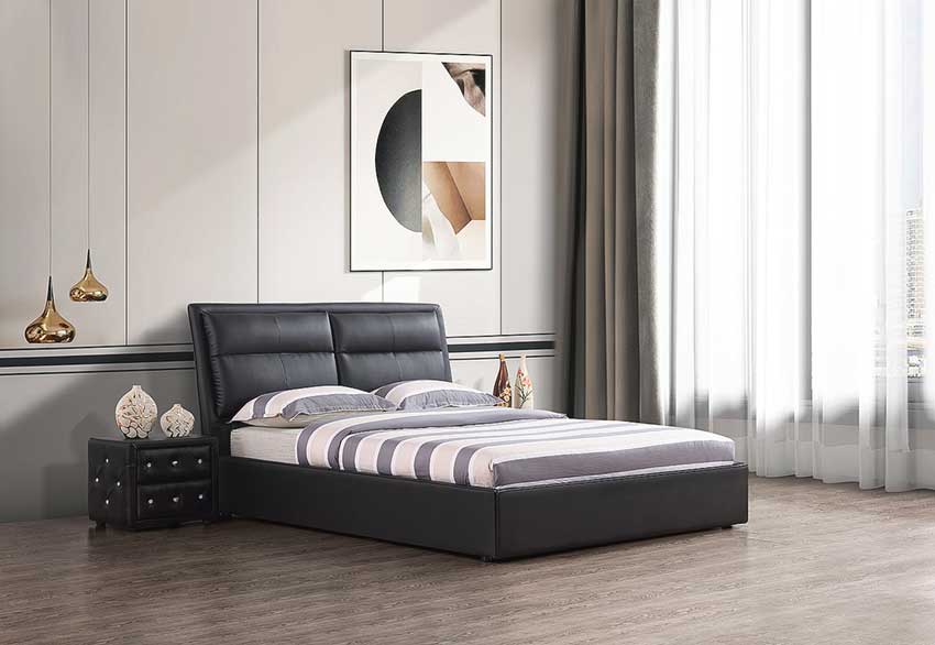 מיטה זוגית דגם שלבי שחור עם ארגז