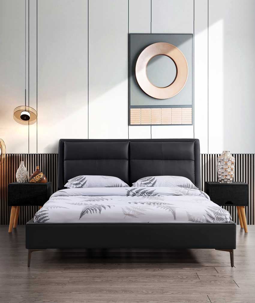 מיטה זוגית דגם שלבי שחור ללא ארגז